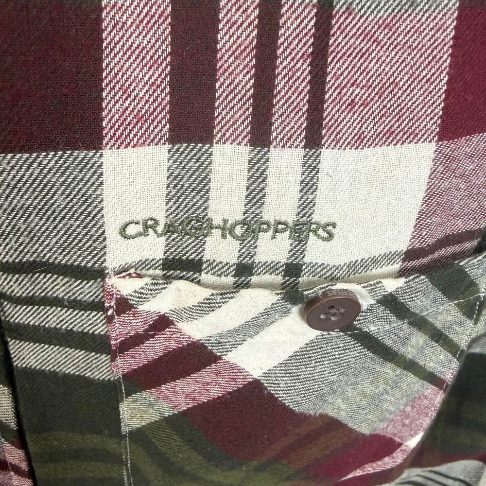 Craghoppers Men's Plaid Long Sleeve Button Down Shirt Green Red Size XL - Picture 3 of 5